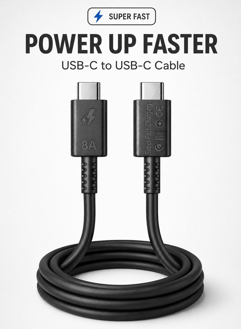 High-Quality USB-C to USB-C Cable – Samsung Super Fast Charging Compatible – Fast Charging & Data Transfer