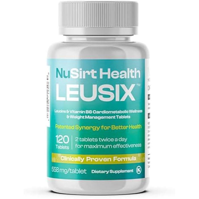 LEUSIX Weight Management Supplement – Patented Leucine + Vitamin B6 Formula – Supports Metabolism, Fat Utilization & Lean Muscle – 120 Tablets (1-Month Supply) - Image 1
