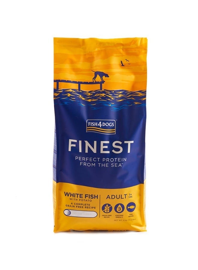 (فيش٤دوجس) طعام الكلاب الجاف من فيش فور دوغز، بنكهة السمك الأبيض، للكلاب البالغة ذات الحجم الكبير، 6 كجم - Image 2