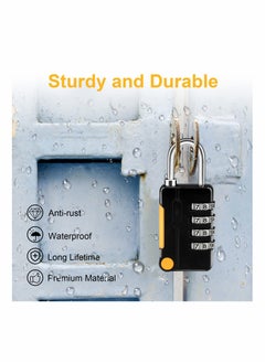 Excefore Combination Padlocks, Luggage Lock Suitcase Locks, 2 Pack Small Waterproof Padlocks, 4 Digit Code Security Locks for School Gym Locker, Gate, Shed, Tool Boxes, Fences  - Image 3