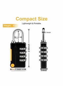 Excefore Combination Padlocks, Luggage Lock Suitcase Locks, 2 Pack Small Waterproof Padlocks, 4 Digit Code Security Locks for School Gym Locker, Gate, Shed, Tool Boxes, Fences  - Image 5
