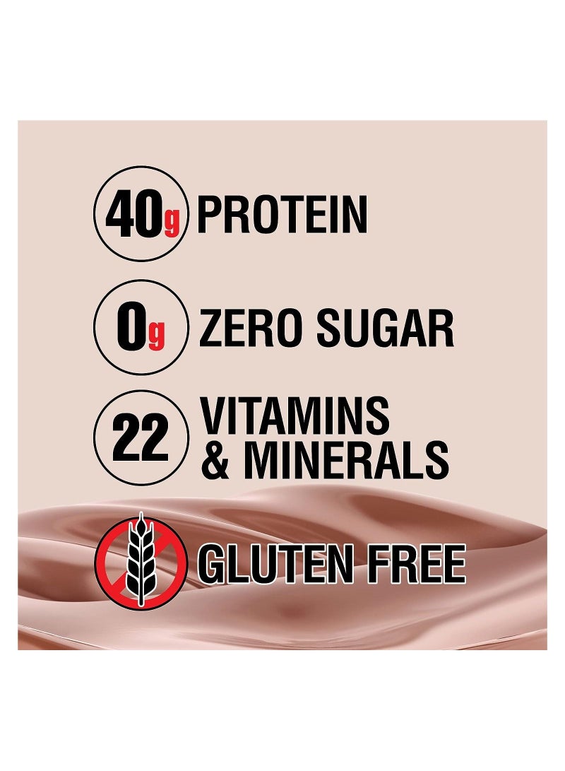 لابرادا ميلك شيك بروتين لابرادا لين بودي جاهز للشرب - نكهة الشوكولاتة، 40 غ بروتين، 0 سكر. 500 مل، علبة من 12 قطعة - Image 2