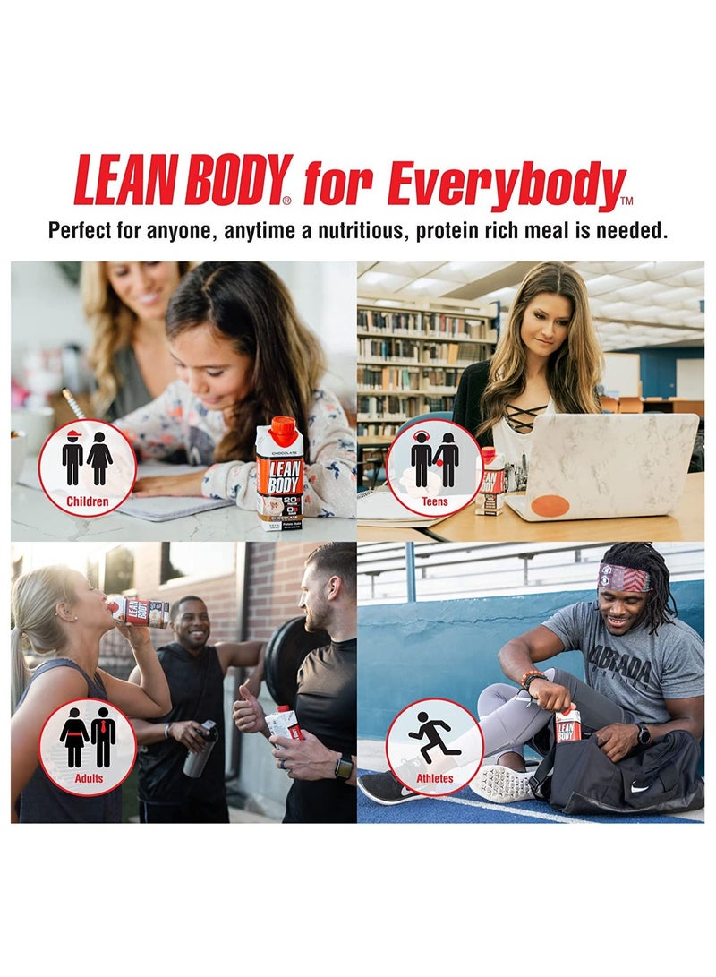 لابرادا ميلك شيك بروتين لابرادا لين بودي جاهز للشرب - نكهة الشوكولاتة، 40 غ بروتين، 0 سكر. 500 مل، علبة من 12 قطعة - Image 4