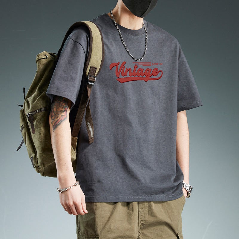 Short-Sleeved T-Shirt Boys' Tops New Loose and Versatile Casual Trendyy Fashion Korean Style Half-Sleeved Shirt - Image 3