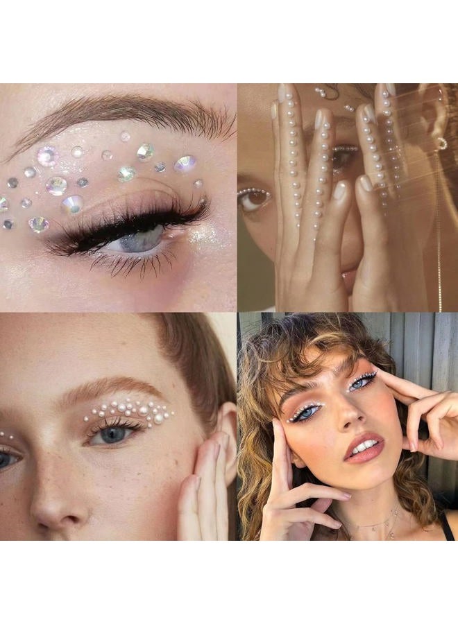 HealthCareAisle NOOEPC 660Pcs Face Gems Hair Gems, Self-Adhesive Face Jewels Eye Jewels Rhinestones 3/4/5/6 mm DIY Face Gems Stick on, Halloween Makeup Gems Rave Accessories for Face Eyes Makeup Body, Crafts  - Image 5