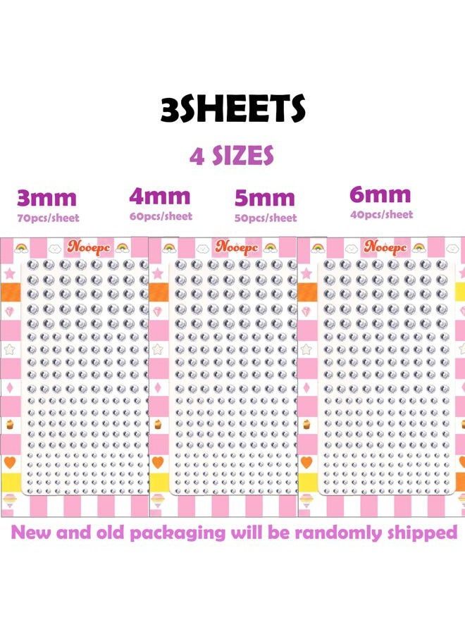 HealthCareAisle NOOEPC 660Pcs Face Gems Hair Gems, Self-Adhesive Face Jewels Eye Jewels Rhinestones 3/4/5/6 mm DIY Face Gems Stick on, Halloween Makeup Gems Rave Accessories for Face Eyes Makeup Body, Crafts  - Image 2