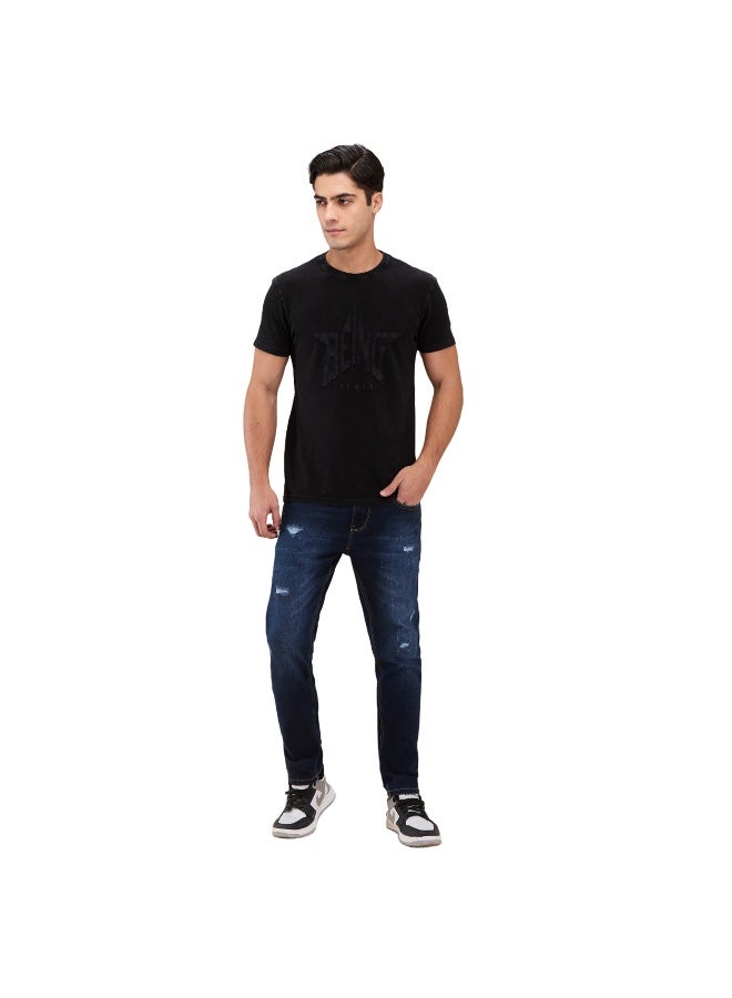 Being Human Mens Dark Tone Cropped Fit Denims - Image 5
