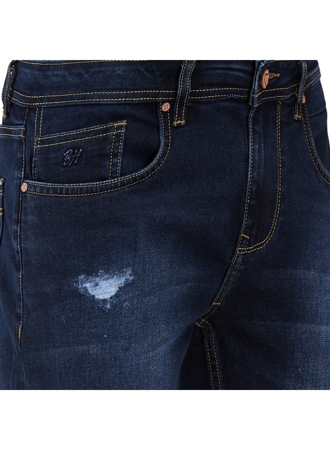 Being Human Mens Dark Tone Cropped Fit Denims - Image 4