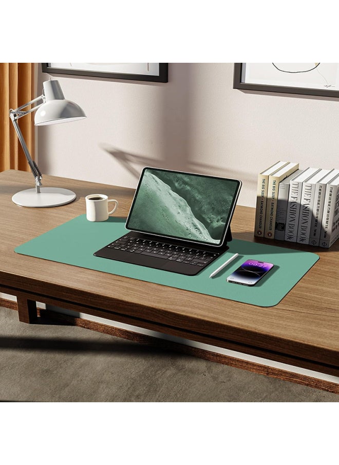 Generic - Office Desktop Mat Study Desk Tablecloth Desk Mat Leather Computer Desk Mat Environmentally Friendly Desk Mat-Color:Light Green - Image 1