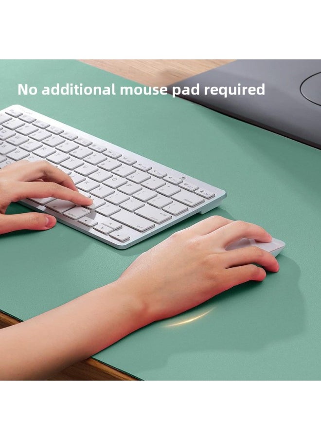 Generic - Office Desktop Mat Study Desk Tablecloth Desk Mat Leather Computer Desk Mat Environmentally Friendly Desk Mat-Color:Light Green - Image 1