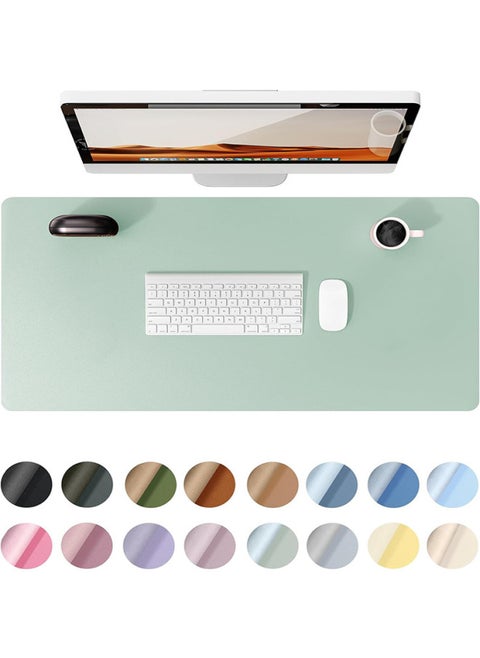 Office Desktop Mat Study Desk Tablecloth Desk Mat Leather Computer Desk Mat Environmentally Friendly Desk Mat-Color:Light Green