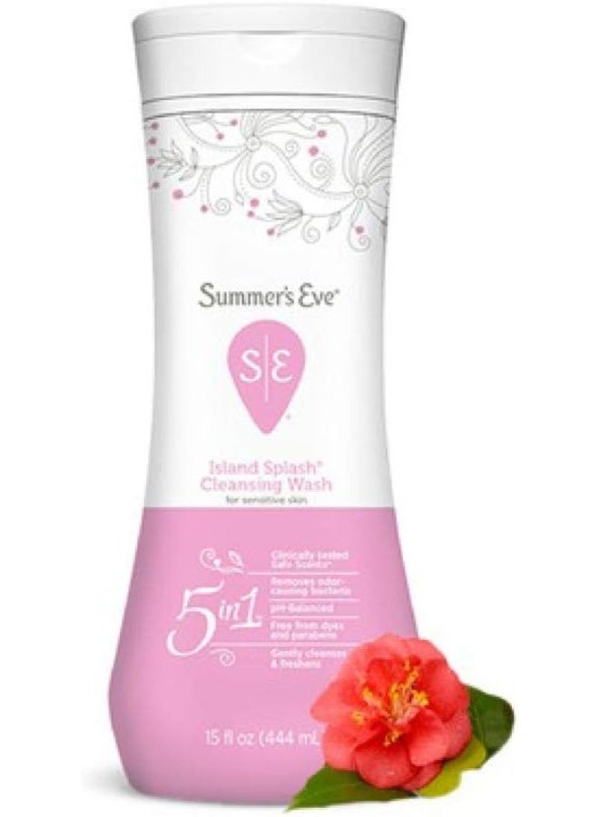 Summer's Eve Island Splash Cleansing Wash (15oz /444ml) - Image 1