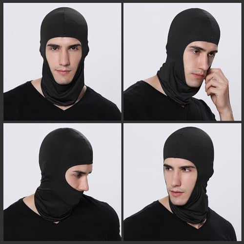 Pukavt 3 Pack Balaclava Face Mask, Ski Mask for Men Women, UV Protection Windproof Scarf for Motorcycle Snowboard Cycling Black - Image 2