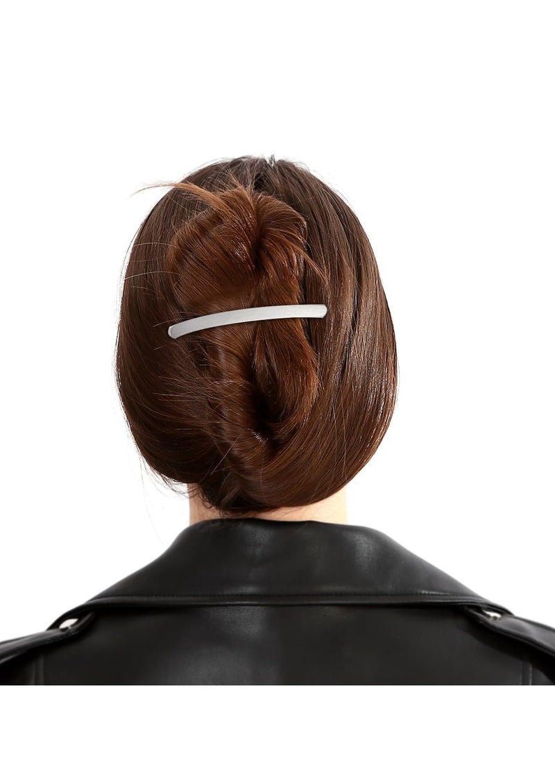 LONEEDY - 2 Pack Durable Large Metal Hair Barrettes Spring Clips for Women Girls,Simple Retro Hair Clips Hair Pins French Clip Barrettes (Spring clip(Style 4)) - Image 1
