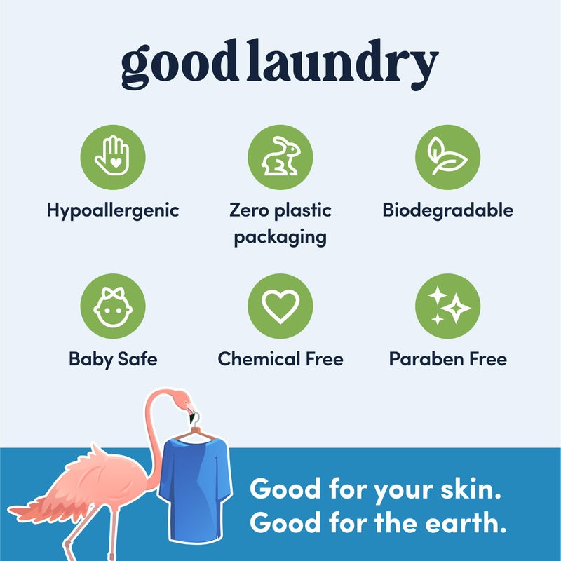 Good Laundry - Unscented Breeze Scented Organic Laundry Dryer Sheets - Natural Non toxic dryer sheets infused with Essential Oils - No Harsh Chemicals, Biodegradable, Hypoallergenic - USA Based - Image 2