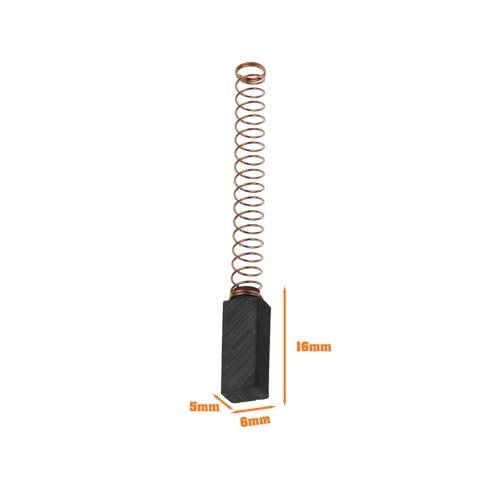 OTOTEC 4Pcs Mixer Electric Grinder Replacement Carbon Brushes Spring Carbon Brushes Size 6x16x5mm Compatible With AKA Electric RG28e RG28s RG28 RG25 - Image 4