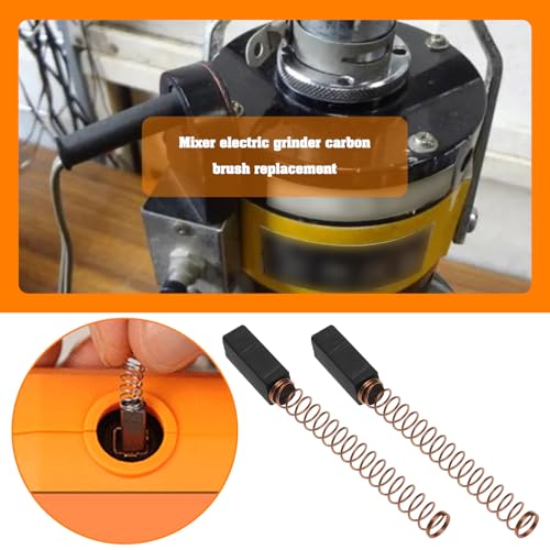 OTOTEC 4Pcs Mixer Electric Grinder Replacement Carbon Brushes Spring Carbon Brushes Size 6x16x5mm Compatible With AKA Electric RG28e RG28s RG28 RG25 - Image 3