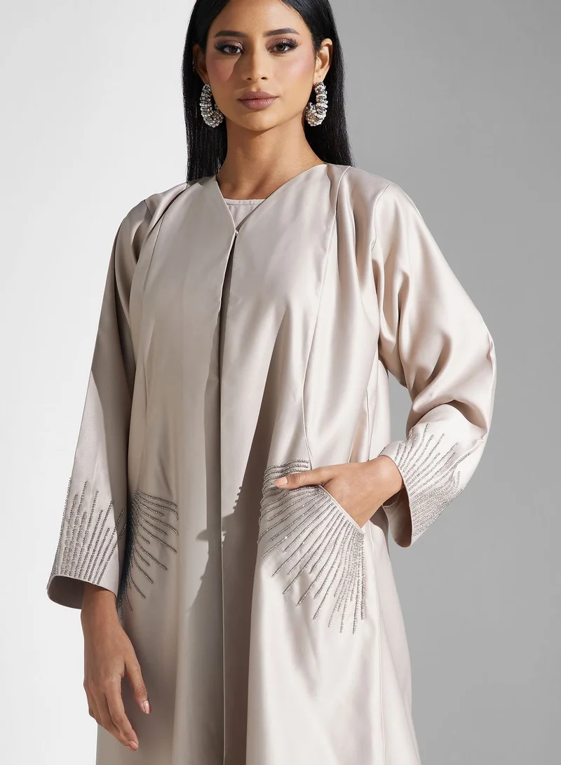 Meem by Mariyah Embellished Abaya