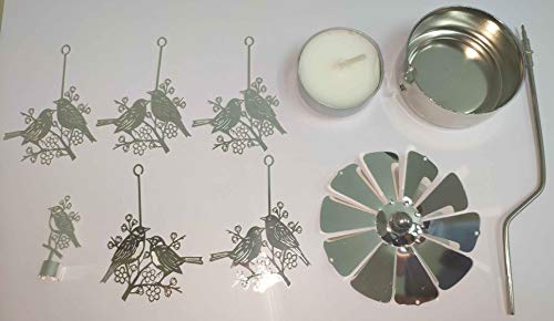 HOKHBCW Rotary Candle Holder Spinning Candleholder Metal Small Gift (Bird) - Image 2