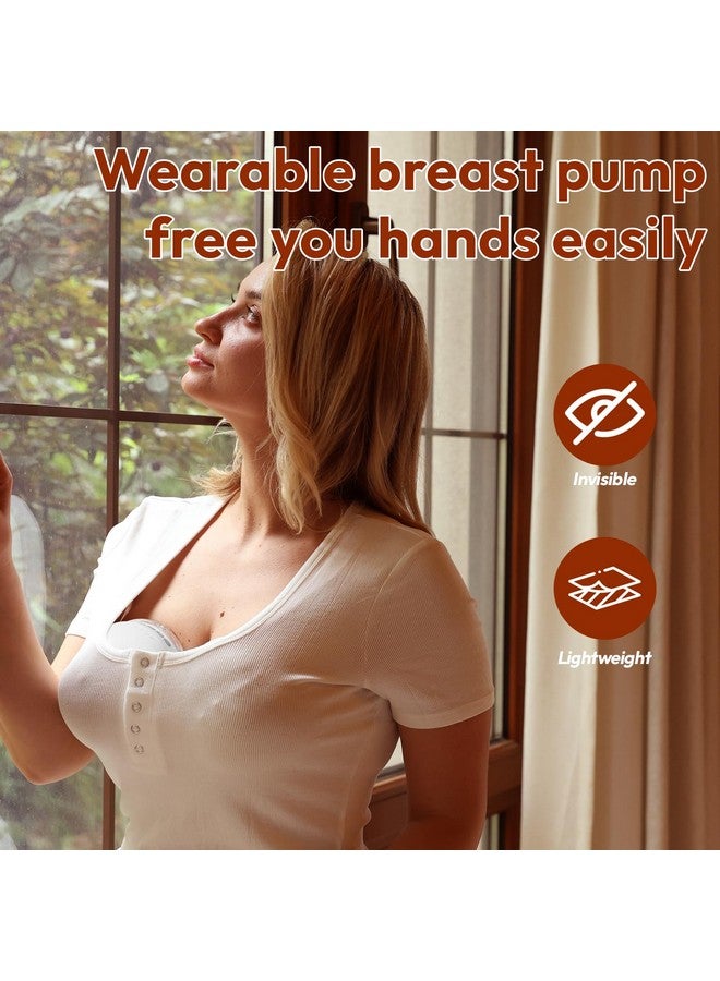 NCVI Hands Free Breast Pump, Wearable Breast Pump for Breastfeeding, Wireless Portable Milk Pump with Strong Suction, 4 Modes & 9 Levels, Ultra-Quiet Discreet Pump, 21/24mm Flanges, 1 Pack - Image 2
