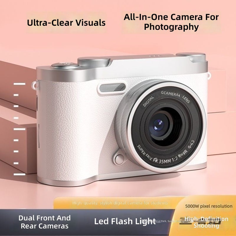 WU Retro HD Dual Lens Digital Camera for Kids - 20MP CCD, 8x Zoom, Instant Photo, Photo Transfer to Phone - Image 2