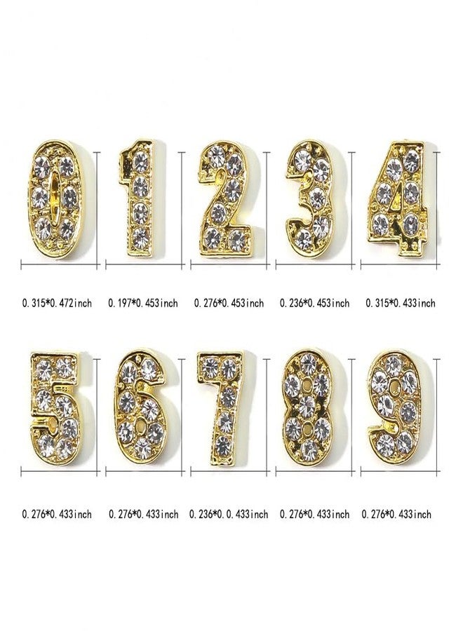 DANNEASY 48pcs 3D Nail Charms for Nail Art, 3D Zodiac Signs Nail Charms, A-Z Letters Nail Charms, 0-9 Number Nail Charms, Zodiac Nail Art Decoration (Gold) - Image 5