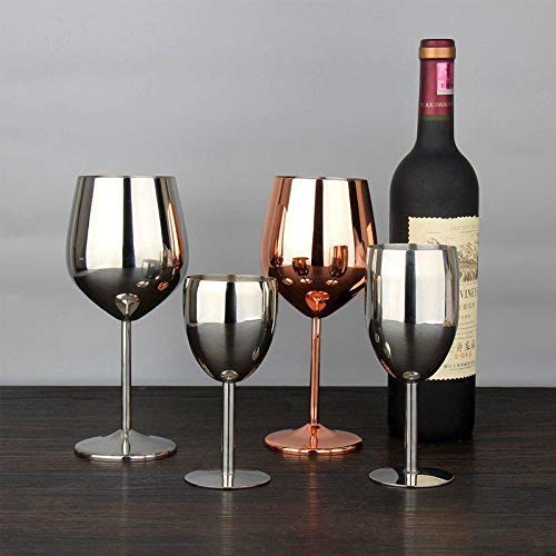 NJ Stainless Steel Unbreakable BPA-free Shatter-proof Wine Glasses (350 ml) Set of 2 - Image 5