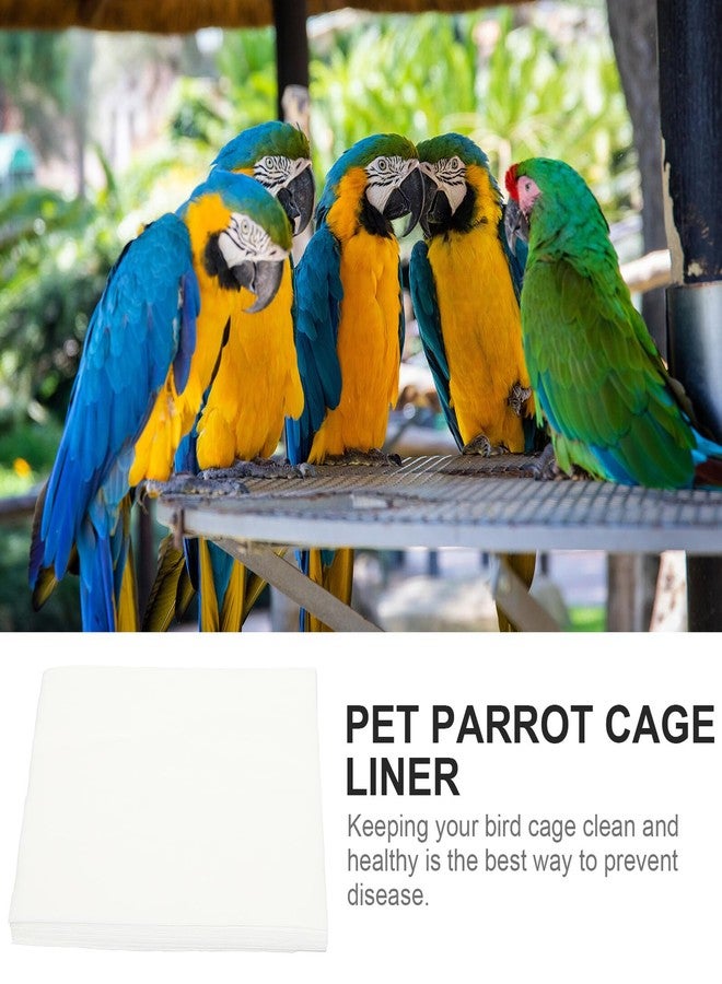 BESPORTBLE 100Pcs Non-Woven Bird Cage Liners Absorbent Disposable Urine Pads with Bottom for Parakeet Cage Accessories and Cushion Replacement - Image 4