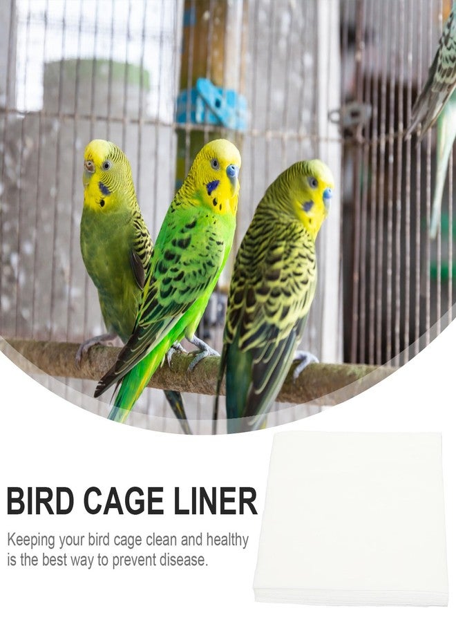 BESPORTBLE 100Pcs Non-Woven Bird Cage Liners Absorbent Disposable Urine Pads with Bottom for Parakeet Cage Accessories and Cushion Replacement - Image 2