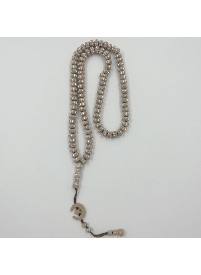 NIBEMINENT 99 Muslim Prayer Beads Silver/10mm 