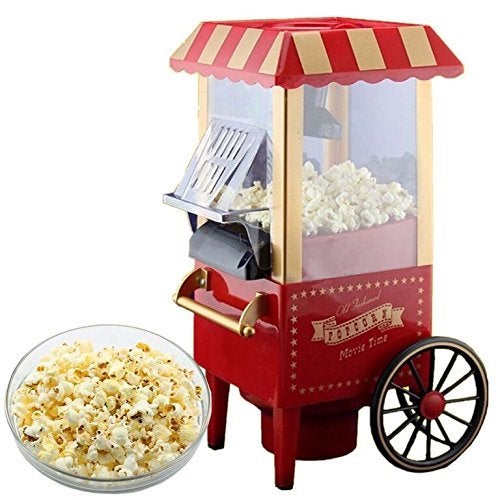 GBEX GBEX Popcorn Machine Big Vintage Collection and Electric Popcorn Maker Making Machine Stylish Design Automatic Popcorn Machine Household Electric Instant Popcorn Maker Stylish Design  - Image 1