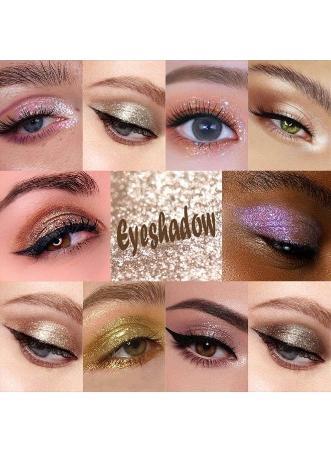 SUAKE 10 قطع من قلم تحديد العيون السائل اللامع المقاوم للماء مجموعة ظلال العيون اللامعة. ظلال عيون احترافية تدوم طويلاً للعيون. مجموعة من 10 أقلام تحديد العيون السائلة الملونة. - Image 4