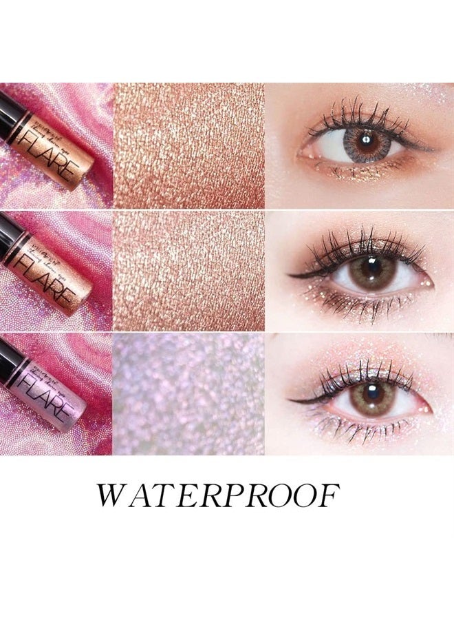 SUAKE 10 قطع من قلم تحديد العيون السائل اللامع المقاوم للماء مجموعة ظلال العيون اللامعة. ظلال عيون احترافية تدوم طويلاً للعيون. مجموعة من 10 أقلام تحديد العيون السائلة الملونة. - Image 2