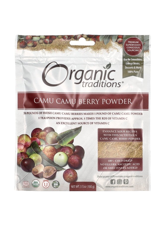 Organic Traditions Organic Traditions, Camu Camu Berry Powder,  3.5 oz (100 g)  - Image 1