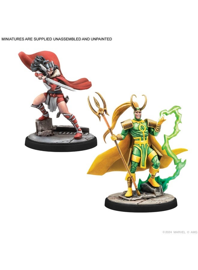 Atomic Mass Games Marvel: Crisis Protocol Mighty Thor, Lady SIF, Thor, Hero of Midgard, and Loki, Prince of Lies Character Pack, Tabletop Superhero Game, Ages 14+, 2 Players, 90 Min Playtime, Made - Image 3