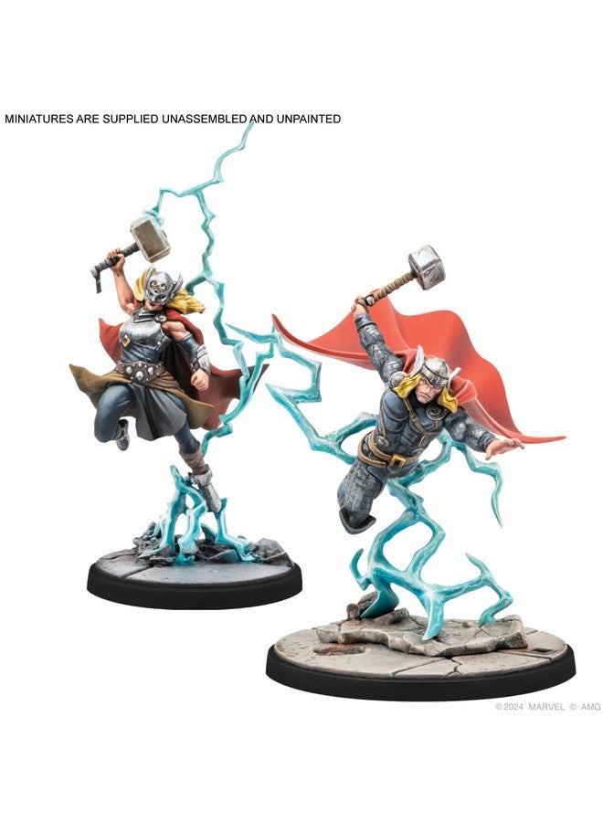 Atomic Mass Games Marvel: Crisis Protocol Mighty Thor, Lady SIF, Thor, Hero of Midgard, and Loki, Prince of Lies Character Pack, Tabletop Superhero Game, Ages 14+, 2 Players, 90 Min Playtime, Made - Image 2