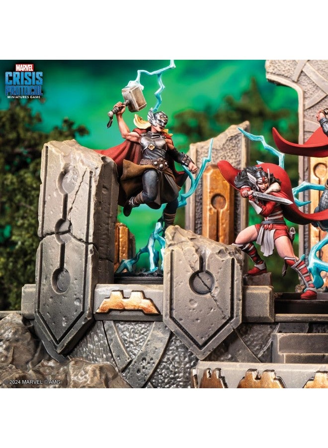 Atomic Mass Games Marvel: Crisis Protocol Mighty Thor, Lady SIF, Thor, Hero of Midgard, and Loki, Prince of Lies Character Pack, Tabletop Superhero Game, Ages 14+, 2 Players, 90 Min Playtime, Made - Image 4