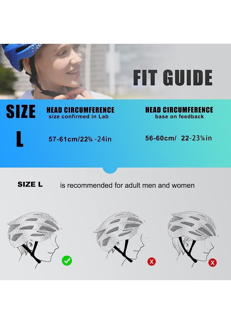 TRASSLE Bike Helmet for Men Women with Led Light Detachable Magnetic Goggles,Mountain & Road Bicycle Helmets Adjustable Size Adult Cycling Helmets  - Image 3
