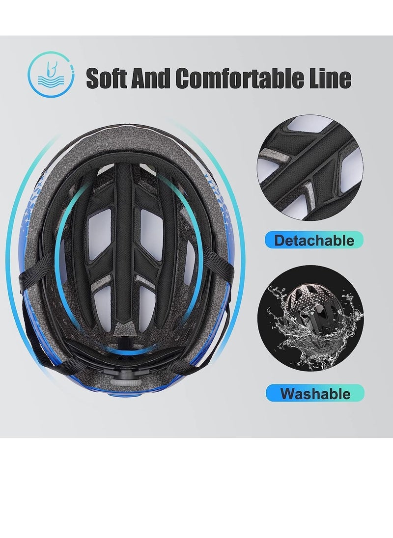 TRASSLE Bike Helmet for Men Women with Led Light Detachable Magnetic Goggles,Mountain & Road Bicycle Helmets Adjustable Size Adult Cycling Helmets  - Image 4