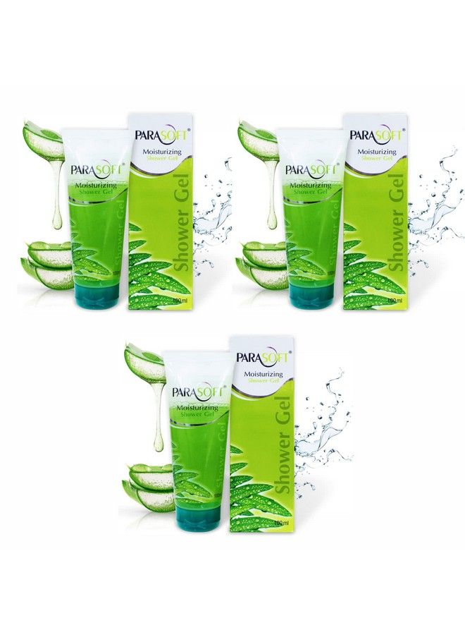 Parasoft Moisturizing & Nourishing Shower Gel With Aloe Vera Vitamin E & Glycerine For Dry & Sensitive Skin For Daily Bathing Use For Men & Women100Ml(Pack Of 3) - Image 1