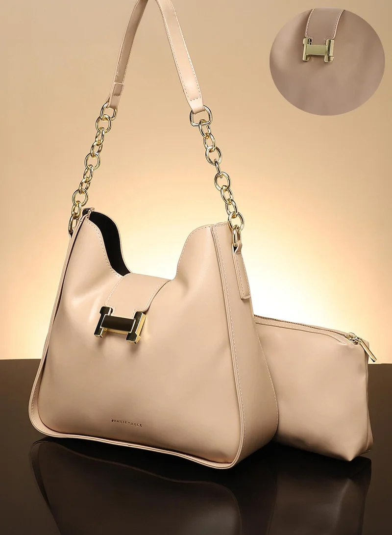 Chain Strap Hobo Bag Set