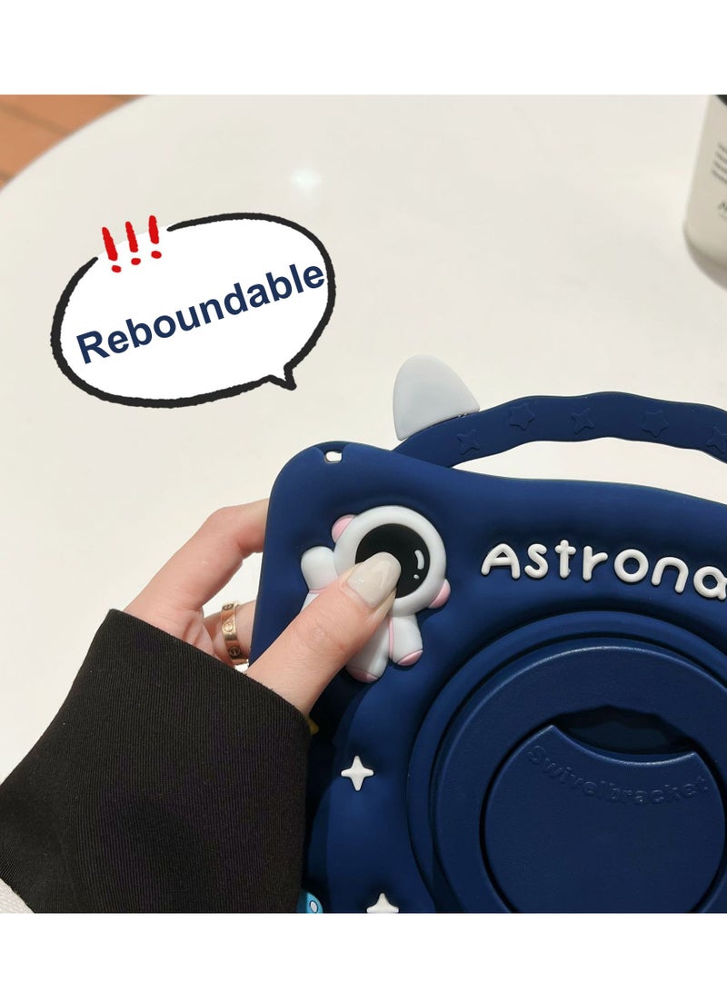 Samsung Galaxy Tab A9 Plus 11-inch 2023 Kids Case with Pen Slot and Portable Handle Stand Compatible with Samsung Tab A9+ 11-inch Tablet (Model: SM-X210/X216/X218) (Astronaut Blue) Cute Shockproof A9+ Kids Silicone Tablet Case - Image 3