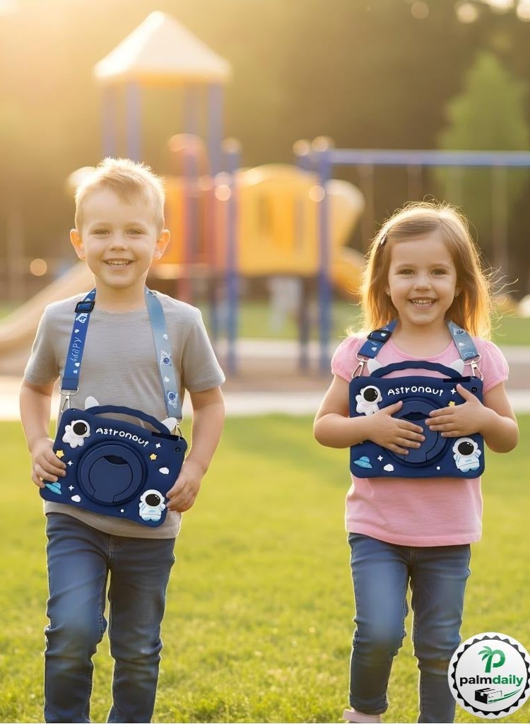 Samsung Galaxy Tab A9 Plus 11-inch 2023 Kids Case with Pen Slot and Portable Handle Stand Compatible with Samsung Tab A9+ 11-inch Tablet (Model: SM-X210/X216/X218) (Astronaut Blue) Cute Shockproof A9+ Kids Silicone Tablet Case - Image 4