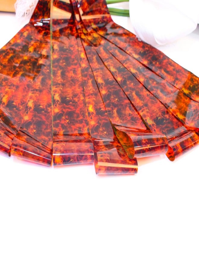 JERCLITY 10 Rolls Flame Nail Foil Transfer Sticker Kit Transfer Stickers Foil Nail Wraps（OrangeRed） - Image 2