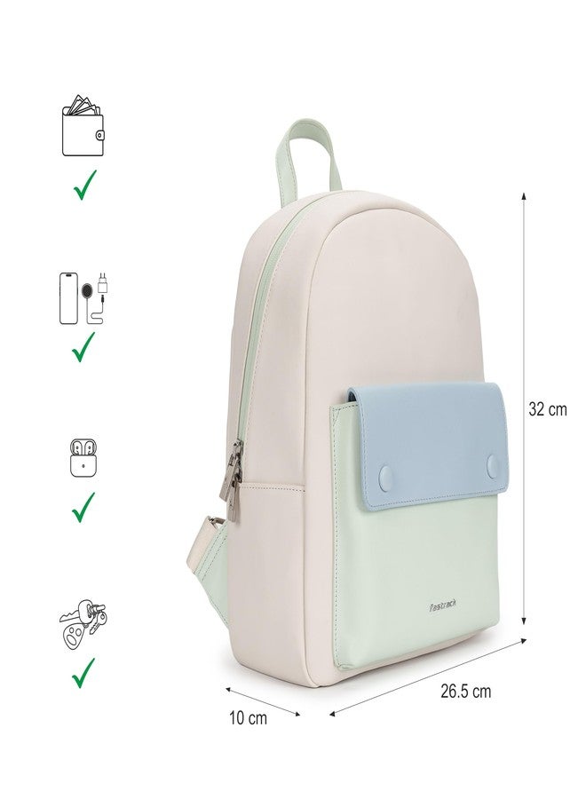 fastrack Dual-Tone Backpack for Men & Women | Lightweight Structured Bag with Main Compartment, Front Flap Pocket & Side Bottle Holders | Minimal Everyday Backpack for College, Work & City Life - Image 4