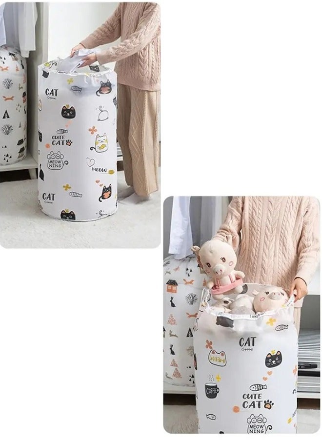 Generic 3 pieces of multi-use storage organizer for storing quilts, toys, and clothes with a portable drawstring, multi-colored, 85*45 cm  - Image 3