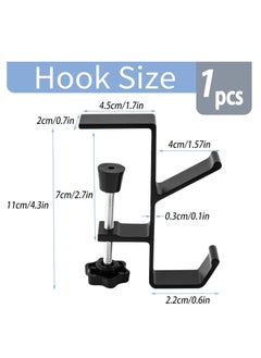 Oasisgalore Desk Mount Bag Holder Hook Clamp, Portable Desk Mount Headphones Holder for Reduce Desk Clutter Table Desk Table Hanging Storage  - Image 2