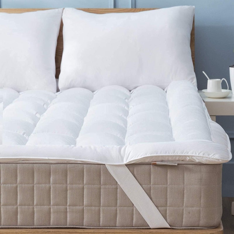 Niagara Mattress Topper Twin  Cooling Breathable Pillow Top Mattress Pad for Back Pain Relief  Deep Pocket Topper Fits 820 Inches Mattress