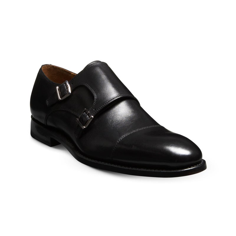 Allen Edmonds Mens Pierce Monk Strap Oxford Oxford Black Leather 75 D