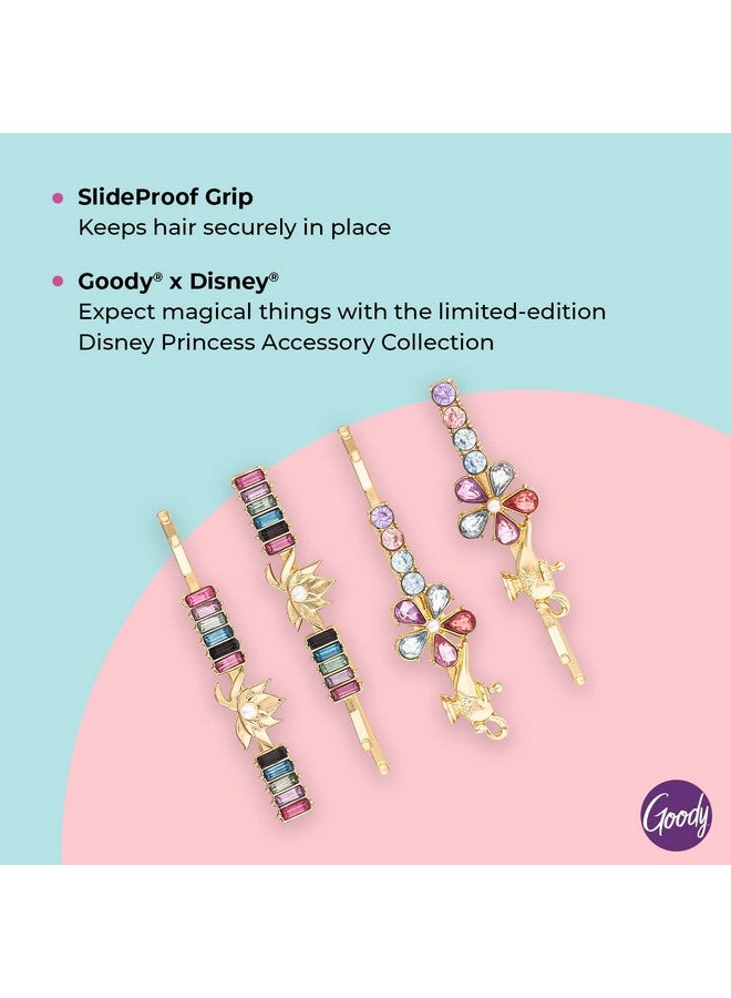 Goody Bobby Pins 4 Count Disney Princess Jasmine Slideproof Rhinestone Bobbies Hair Accessories For Men Women Boys & Girls Style With Ease & Keep Your Hair Secured For All Hair Types - Image 4